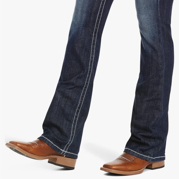 Ariat Blue Bootcut Denim Embroidered Jeans Women Size 32 - Picture 3 of 15